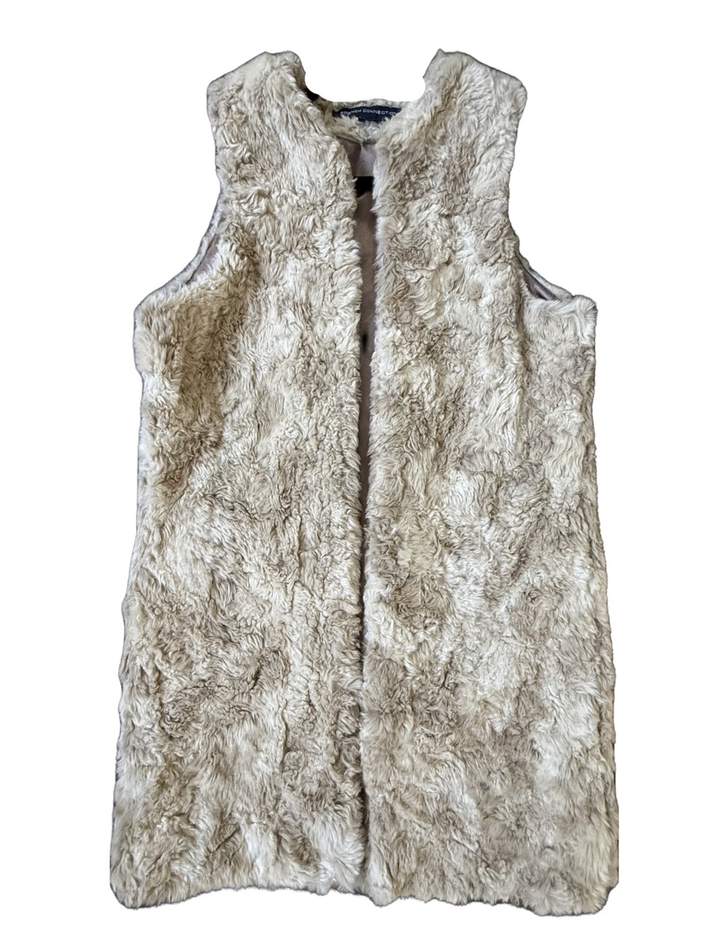 French Connection Faux Fur Sleeveless Vest - Small